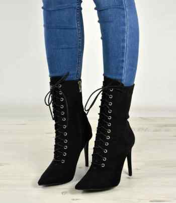 Heeled Black Boots on Pinterest
